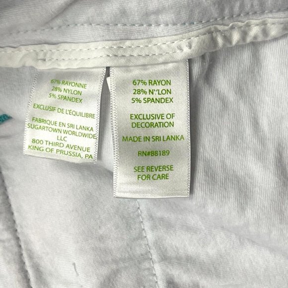 Lilly Pulitzer Buttercup Knit Shorts Women 0 EUC‎ Stretched Pockets Scalloped - Picture 8 of 13